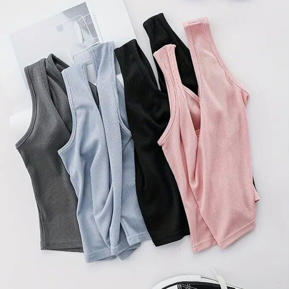 Tank Crop Top Tops - 4 PC Tank Crop Top
